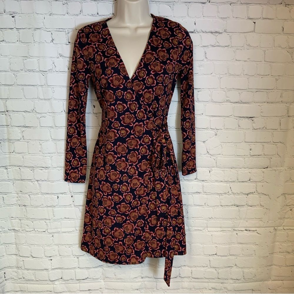 Ann Taylor Petite Floral Wrap Dress Size 0P